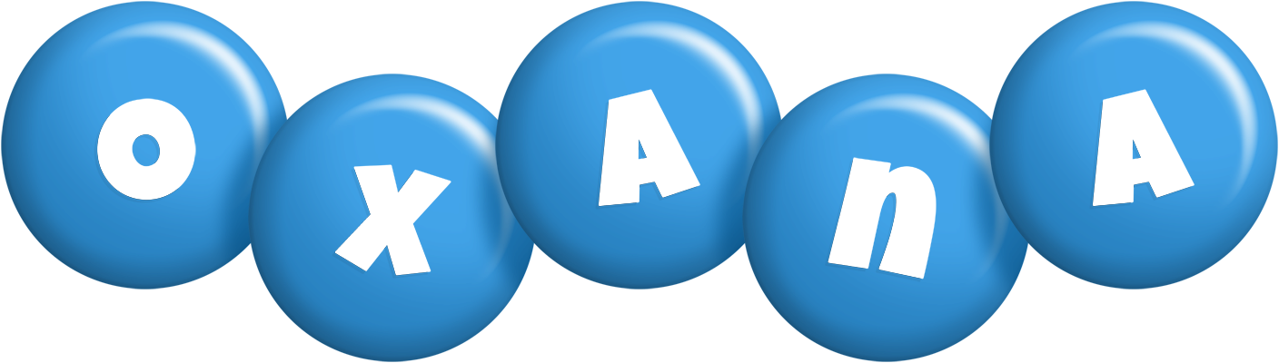 Oxana candy-blue logo