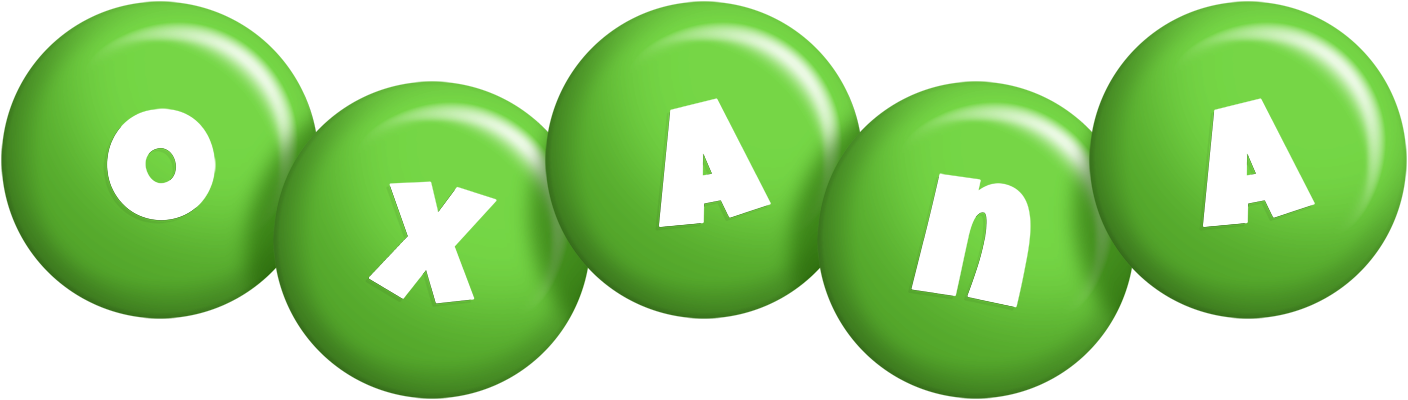 Oxana candy-green logo