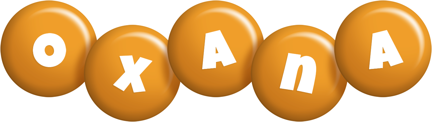 Oxana candy-orange logo