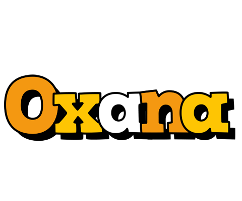 Oxana cartoon logo
