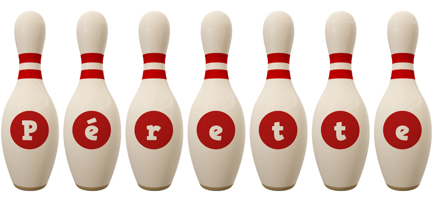 Pérette bowling-pin logo