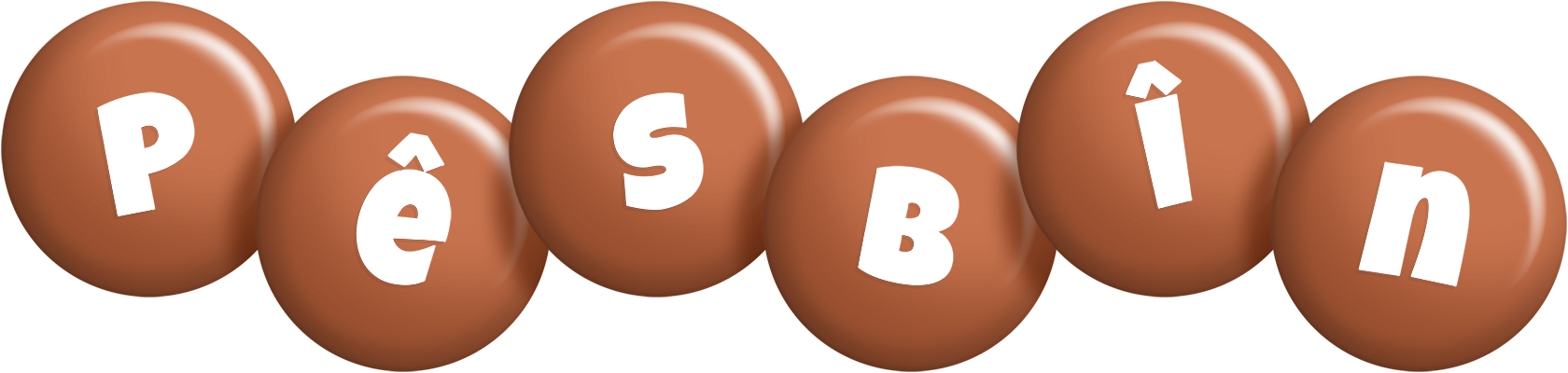 Pêsbîn candy-brown logo