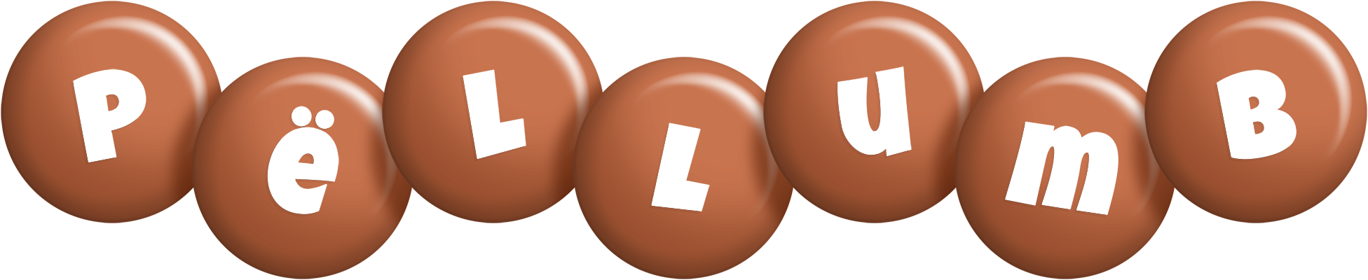 Pëllumb candy-brown logo