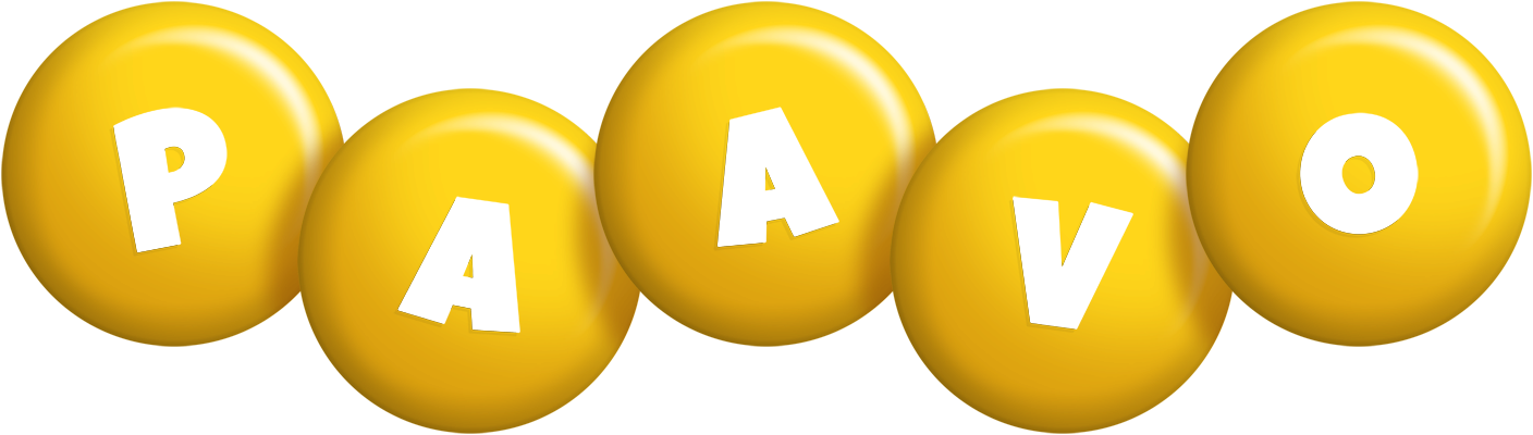Paavo candy-yellow logo