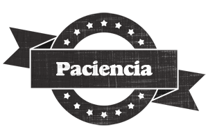 Paciencia grunge logo