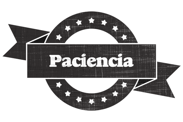 Paciencia grunge logo