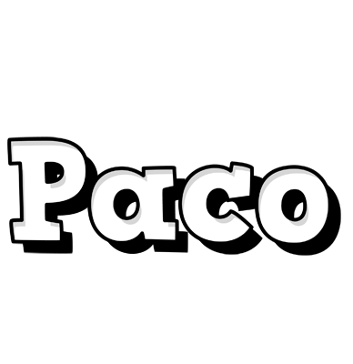 Paco snowing logo