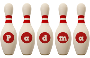 Padma bowling-pin logo