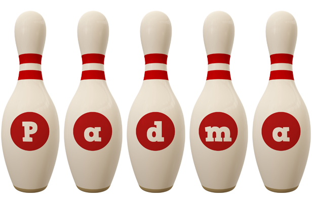 Padma bowling-pin logo