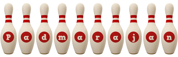 Padmarajan bowling-pin logo