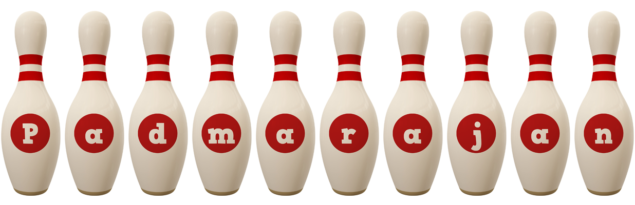 Padmarajan bowling-pin logo