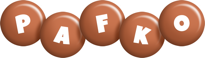 Pafko candy-brown logo