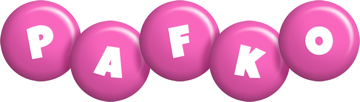 Pafko candy-pink logo