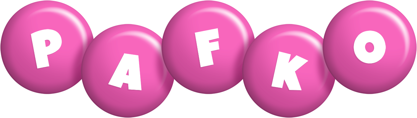 Pafko candy-pink logo