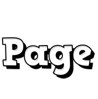 Page snowing logo