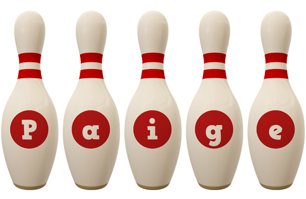 Paige bowling-pin logo