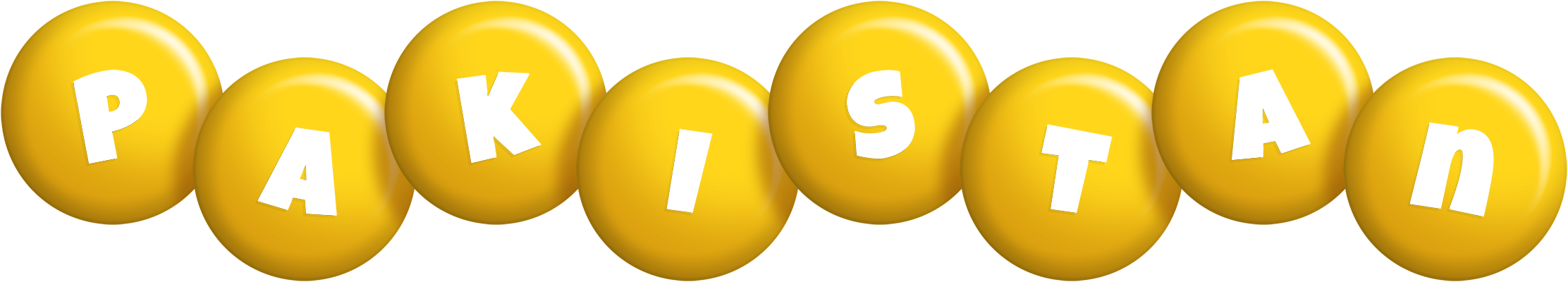 Pakistan candy-yellow logo