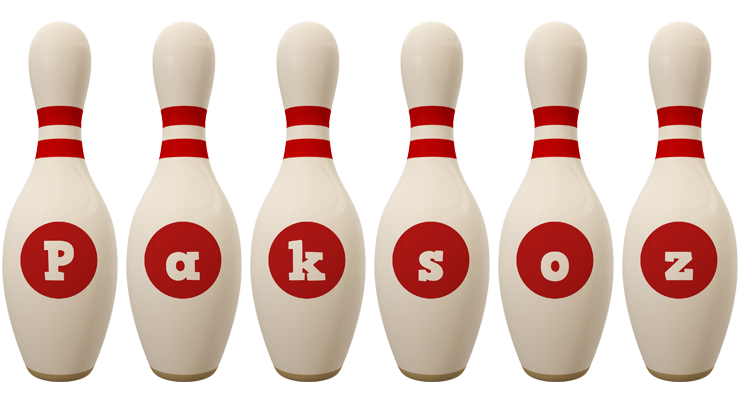 Paksoz bowling-pin logo