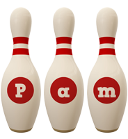 Pam bowling-pin logo