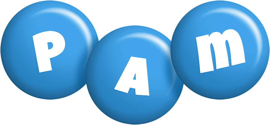 Pam candy-blue logo