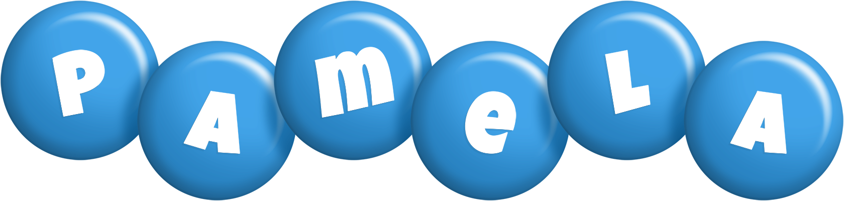 Pamela candy-blue logo