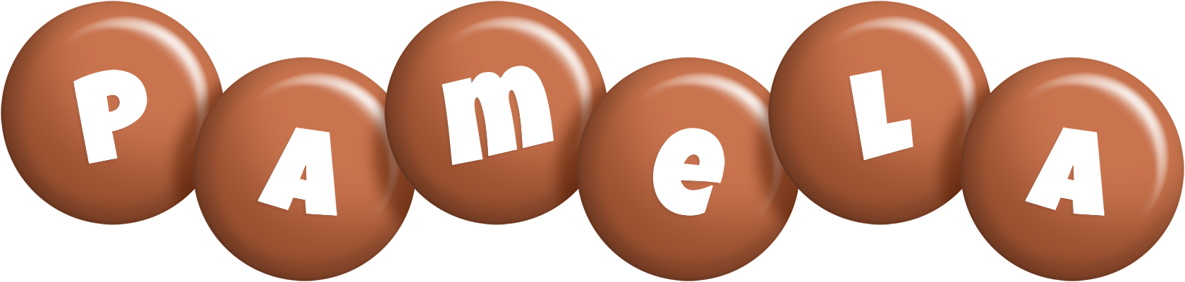 Pamela candy-brown logo