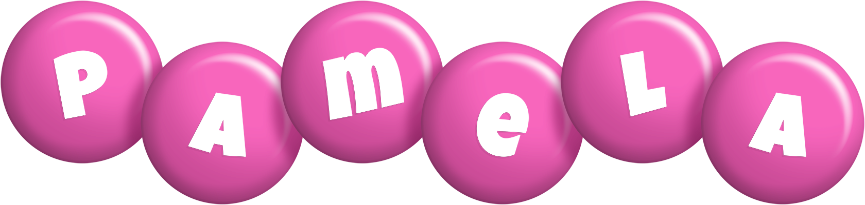 Pamela candy-pink logo