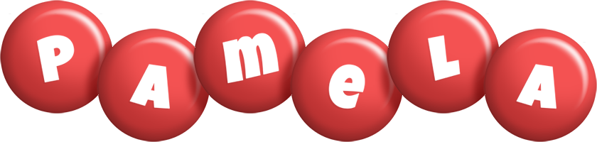 Pamela candy-red logo