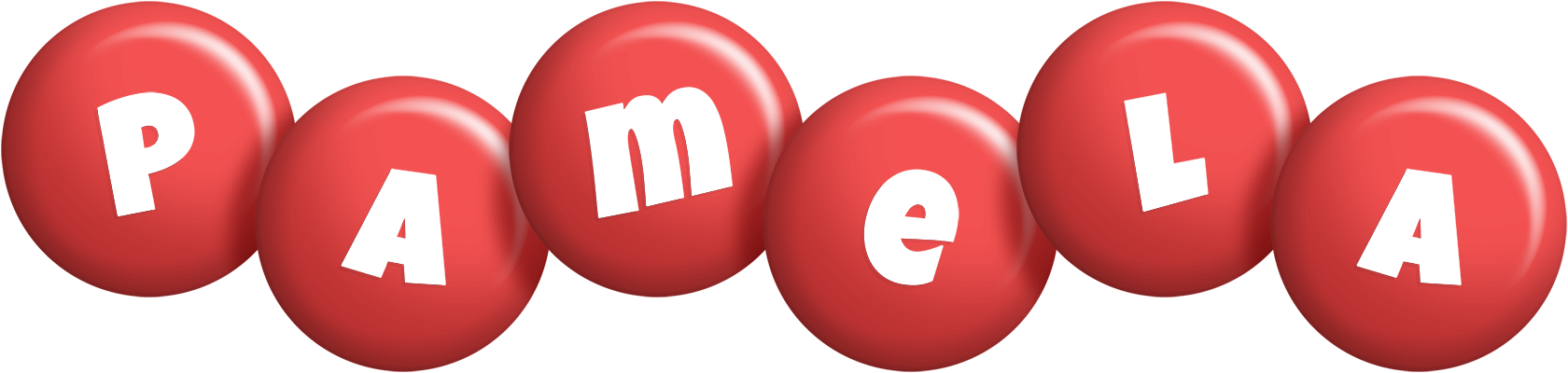 Pamela candy-red logo