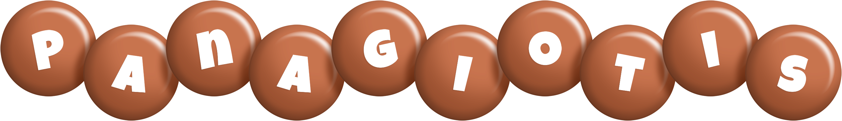 Panagiotis candy-brown logo