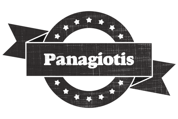 Panagiotis grunge logo