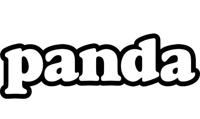 PANDA logo effect. Colorful text effects in various flavors. Customize your own text here: https://www.textgiraffe.com/logos/panda/