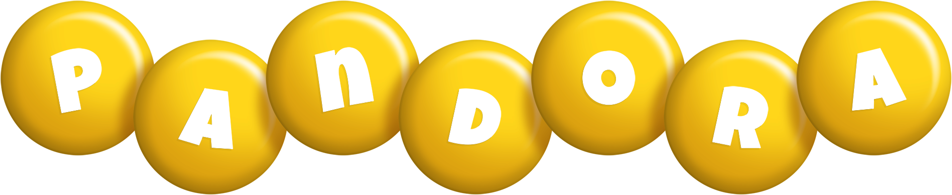 Pandora candy-yellow logo