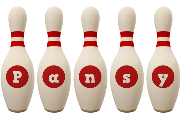 Pansy bowling-pin logo