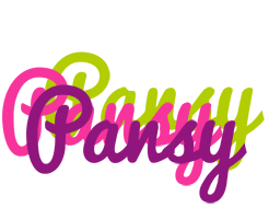 Pansy flowers logo