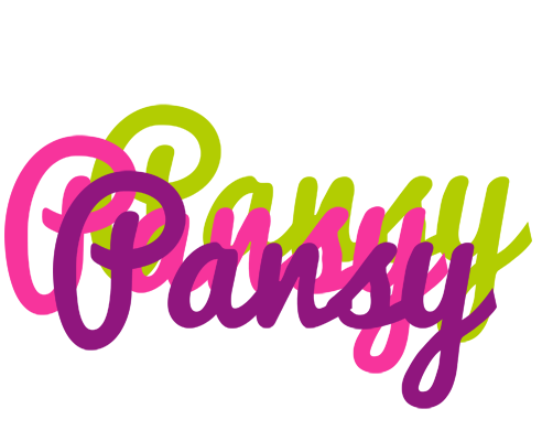 Pansy flowers logo