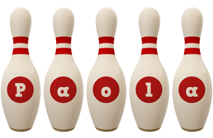 Paola bowling-pin logo
