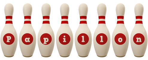 Papillon bowling-pin logo