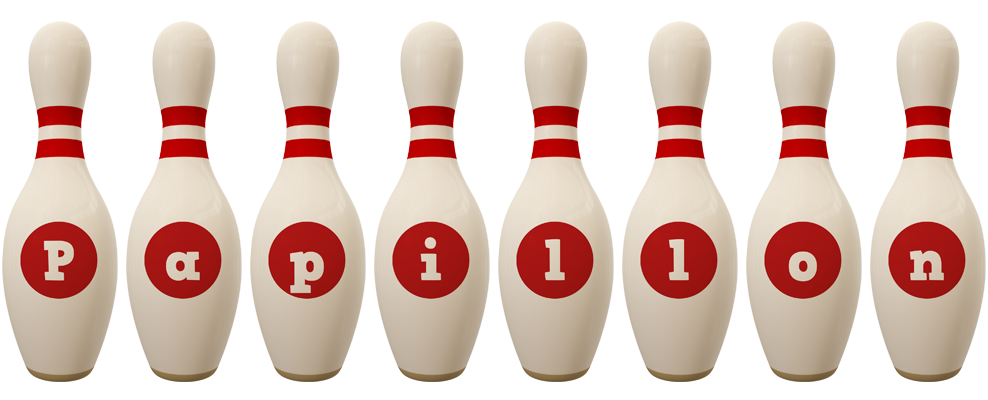 Papillon bowling-pin logo