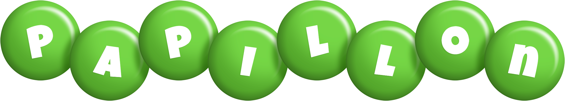 Papillon candy-green logo