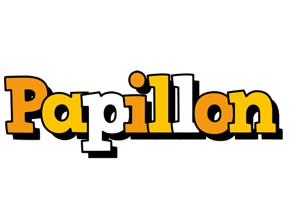Papillon cartoon logo