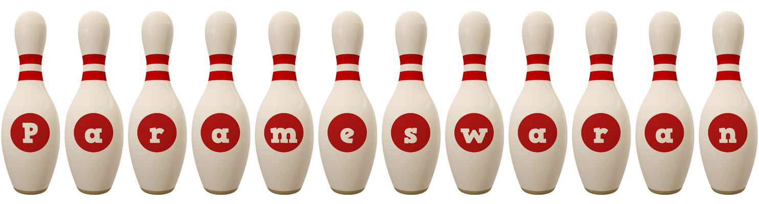 Parameswaran bowling-pin logo