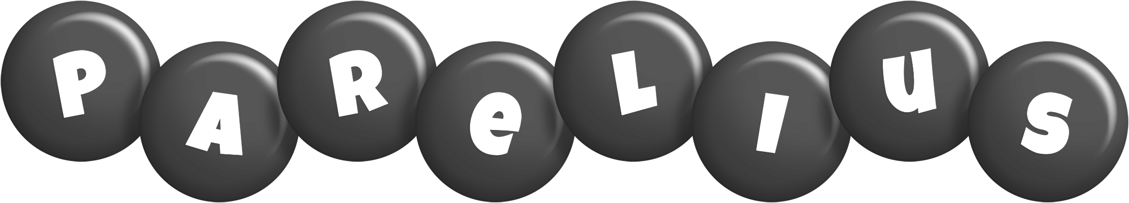 Parelius candy-black logo