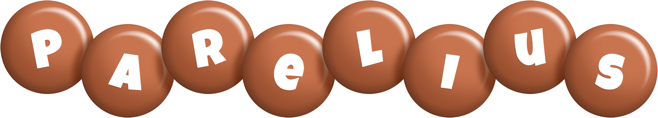 Parelius candy-brown logo