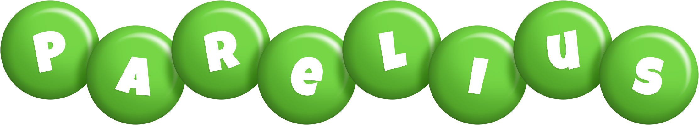 Parelius candy-green logo