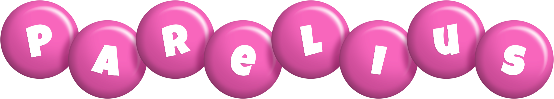 Parelius candy-pink logo