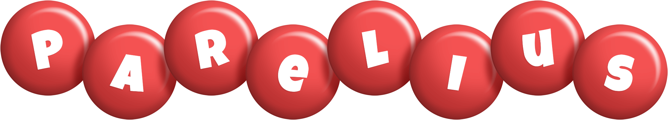 Parelius candy-red logo