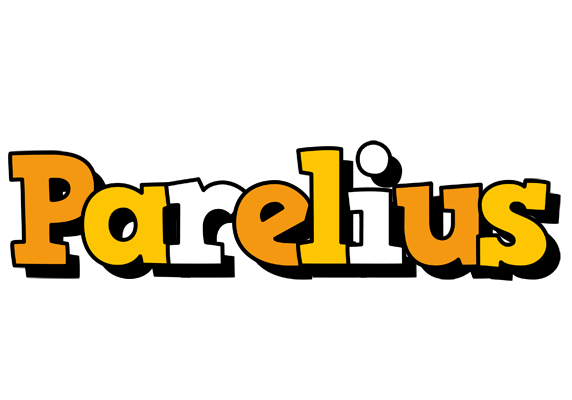 Parelius cartoon logo