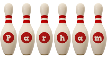 Parham bowling-pin logo