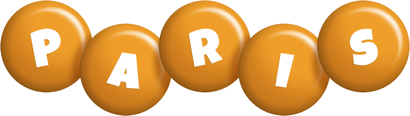 Paris candy-orange logo